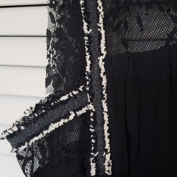 Anthro Elodie Lace Detail Dress, Black, Size S - Picture 9 of 10